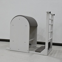 Barra de Pilates de Madera Maciza Pintada en Blanco de Primera Calidad, Entrenador Multifuncional para Uso en Casa y Estudio