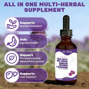 Milk Thistle Extract Drops Liquid Tincture, Natural Silymarin Supplement for Liver Health Support, Alcohol-Free <b>Dropper</b> <b>Bottle</b> - Product Image 4