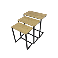 Ensemble de table à thé 3 pièces Table d'appoint classique Ensemble de café convertible assorti au YK-227 de canapé