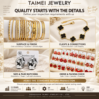 Set Kalung Baja Tahan Karat Tiga Potong Motif Bunga Clover Trendi Terlaris Lintas Negara, Rantai Bambu Sporty, Perhiasan Unisex