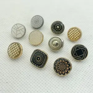 Durable Design Custom Logo Stamped Men Clothing Shirt Metal Snap buttons By Press