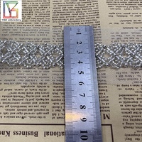 Dentelle en maille de haute qualité, dentelle perlée faite à la main, garniture en dentelle, accessoire de vêtement de mode, ruban en strass pour vêtements