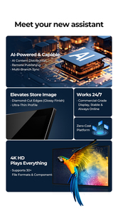 ป้ายดิจิทัลติดผนังขนาด 32-98 นิ้ว 4K HD ป้องกันแสงสะท้อน สำหรับใช้งานเชิงพาณิชย์ พร้อมระบบจัดการเนื้อหาในตัว รองรับการจัดวางหลายโซน เหมาะสำหรับห้างสรรพสินค้า ร้านค้า และห้องโถง - Product Image 5