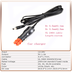 Soket pemantik rokok mobil tahan air 12V, dengan colokan DC 3.5mm kabel Harness kawat tembaga untuk mobil - Product Image 3