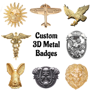 Pins de Solapa Metálicos 3D Personalizados, Insignias Esculpidas en Alto Relieve, Placas de Aleación Estereoscópicas de Primera Calidad, Fábrica Autorizada de Grandes Marcas - Product Image 1