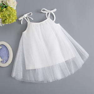 Kids Latest Party Wear Dresses Baby European Style Girls Red Sleeveless Dress for Fat Girl of China - Product Image 4