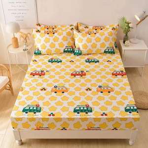 寝具シーツ伸縮性ツインフルサイズクイーンサイズ<span class=keywords><strong>2</strong></span>枕シャム付き子供用プリント - Product Image 4