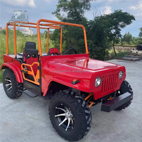 Vente d'usine Donwin - Jeep tout-terrain 4x4 à 4 temps, mini véhicule à essence, deux places, avec moteur 3000W, batterie 60V et sièges en cuir