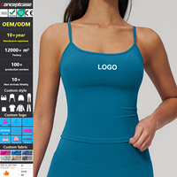 Tank Top Seamless Wanita Custom Logo OEM ODM, Cepat Kering, Bernapas, High Stretch, Slim Fit, untuk Olahraga Yoga dan Activewear