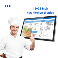 Système d'écran d'affichage de cuisine de 21 pouces en acier inoxydable S304, étanche IP65 et résistant à l'huile, pour restaurant