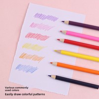 Set Pensil Warna Jumbo Logo Kustom Inti Berwarna Grosir Massal Produsen OEM ODM Perlengkapan Seni Sekolah Anak