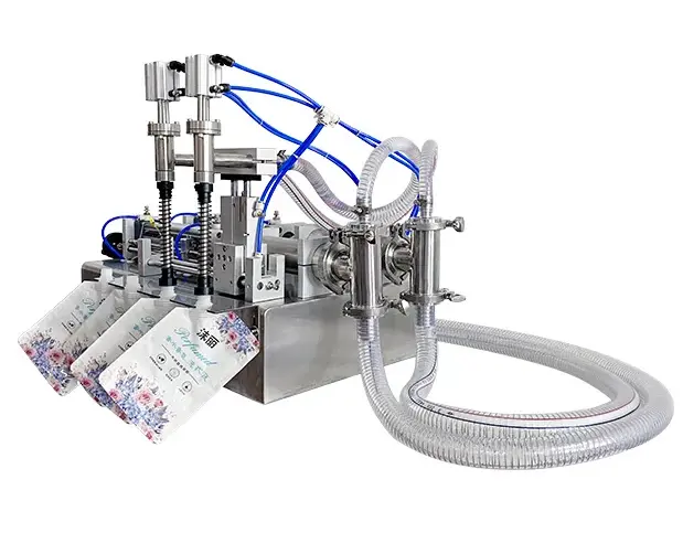 Semi automatic filling machine for spout pouch bag/ stand up pouch bag with CE certificate