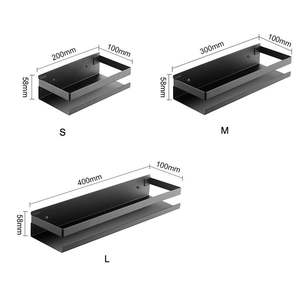Estante de Ducha YOTO para Cocina y Baño, Organizador de Almacenamiento Montado en la Pared, Estante de Baño con <span class=keywords><strong>Color</strong></span> Negro - Product Image 5