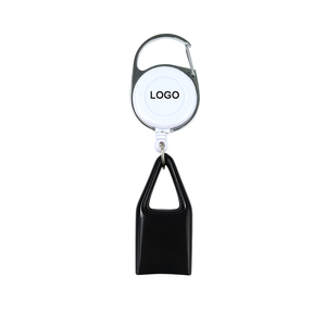 <b>Custom</b> Logo Retractable Plastic Keychain Holders With Carabiner And Clip For Storage Use - Product Image 4