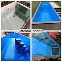 Piscine en conteneur maritime 20 pieds 40 pieds, piscine préfabriquée en conteneur extérieur avec système de chauffage et de filtration pour villa et complexe hôtelier