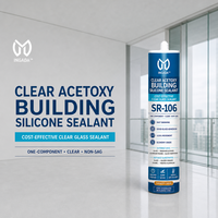 Scellant silicone acetoxy neutre transparent SR-106 INGADA, durcissement rapide, résistant aux intempéries et imperméable, pour usage en construction