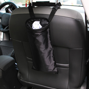 Bolsa de Basura para Asiento Trasero de Coche, 420D Poliéster Negro, Colgante, Impermeable, Personalizable, para Uso en el Interior del Coche - Product Image 4