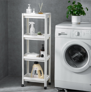 Küchen-LKW-Wagen gestell mit Nachlauf bequeme Bewegungs übertragung abnehmbarer Kunststoff-Aufbewahrung wagen - Product Image 1