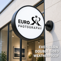 Boîte à lumière LED rectangulaire personnalisée avec logo, murale, éclairée par halo, pour publicité, studio photo de mariage, enseigne lumineuse