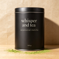 Boîte à thé matcha mate rose 60xH70mm de qualité alimentaire 30g, hermétique à double couvercle, pour poudre de café, vente en gros