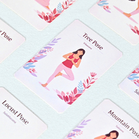 Cartes d'affirmation personnalisables avec impression artistique, logo et contenu sur mesure, cartes flash en papier épais pour la formation en pleine conscience