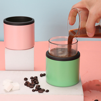 Gobelet à café en verre 10oz (300ml) transparent réutilisable sans BPA avec couvercle moderne unisexe personnalisable avec logo LINGQI