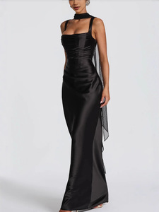 <span class=keywords><strong>Abito</strong></span> <span class=keywords><strong>Midi</strong></span> Aderente Senza Schienale 2026, Vestito Elegante Estivo da Donna in <span class=keywords><strong>Raso</strong></span> con Spalline Sottili, <span class=keywords><strong>Abito</strong></span> Sexy Senza Spalline - Product Image 5
