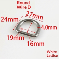 Anneau en D rond de 19 mm de diamètre, accessoire de quincaillerie pour sacs à main et bagages, boucle semi-circulaire en alliage de zinc en forme de D, largeur intérieure de 19 mm