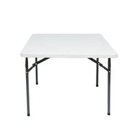 Maßgefertigter 86x86cm Tragbarer Klappbarer Outdoor-Tisch Lieferant Stabile Metallbeine Wasserdichte Kunststoffplatte Professioneller Grilltisch