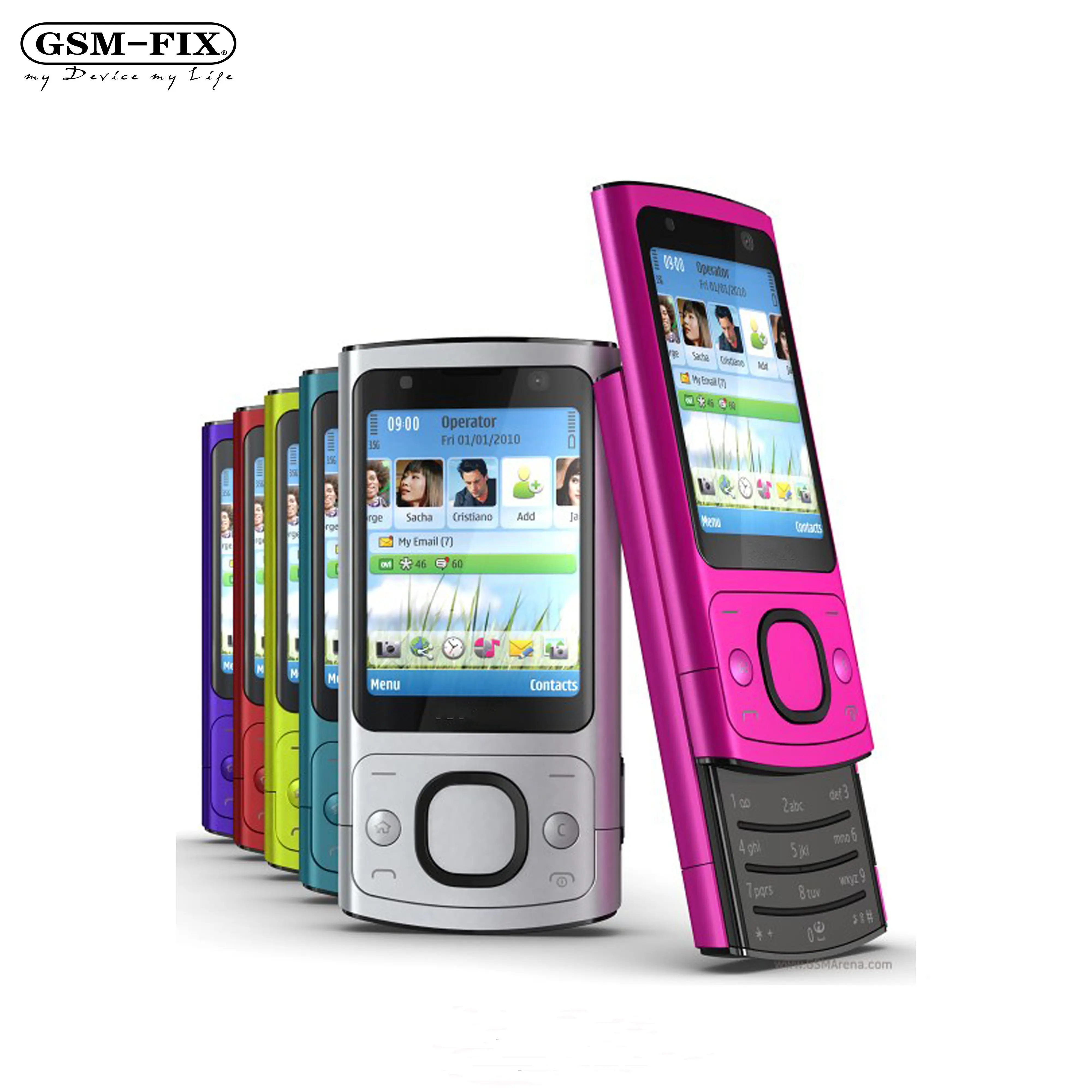 GSM-FIX originale 6700 s per la fotocamera del telefono cellulare NOKIA 5.0MP Bluetooth Java sbloccato 6700 slide Phone