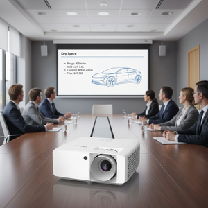 โปรเจคเตอร์เลเซอร์ขนาดกะทัดรัด JEF9141 1080P รองรับ 3D ลำโพงในตัว เป็นมิตรกับสิ่งแวดล้อม สำหรับใช้ในบ้านและสำนักงาน - Product Image 1