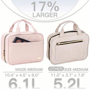 Bolsos de Maquillaje Acolchados Personalizados, Grandes, de Lujo, Estilo Cuadrado, de Nailon Impermeable, Portátiles y Acolchados - Product Image 3