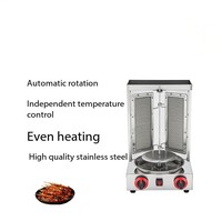 Grill rotatif commercial en acier inoxydable, machine à barbecue automatique pour restaurant, snack-bar, traiteur