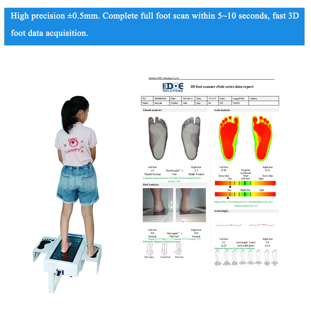 3D Foot Scanner Machine 3D Laser Plantar Scanner Measuring Tool Exporting STL OBJ Data for CAD CAM Design