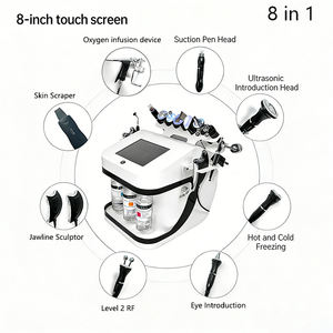 Nuevo diseño 8 en 1, máquina facial de hidrodermoabrasión con oxígeno para el cuidado de la piel. - Product Image 2