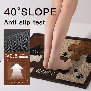 Tapis de bain puzzle chat noix de Sally Ma, rectangulaire, en fibre de polyester, absorbant, antidérapant, pour usage domestique - Product Image 3