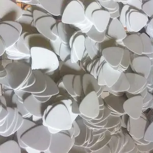 0.46mm 0.71mm 0.81mm 0.96mm 1.2mm 1.5mm Various Thickness Choices Celluloid Material Blank Plain Solid Pure White Guitar Picks