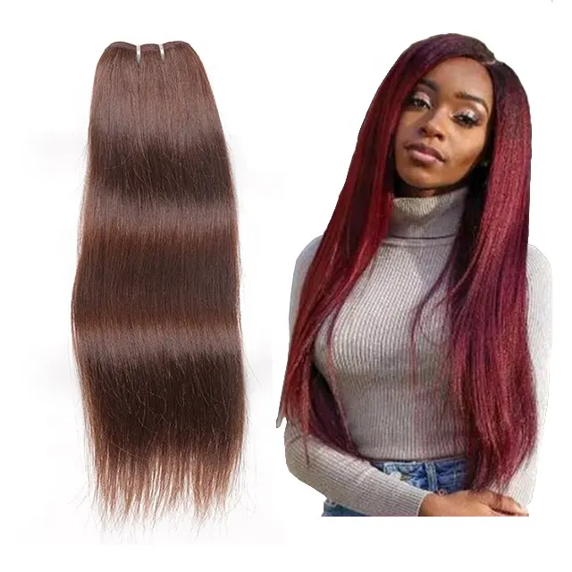 100 % virgin straight 4# hair weaving good quality cuticle aligned hair wholesale for black woman