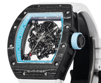 Nouvelle montre mécanique automatique pour homme avec mouvement intégré, boîtier en fibre de carbone RM055, bracelet en caoutchouc de 13,5 mm, mise à niveau d'usine