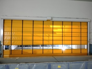 Porte coulissante magnétique à lévitation roulante en PVC moderne Porte à <span class=keywords><strong>volet</strong></span> roulant à grande vitesse pour utilisation en atelier Isolation thermique finie - Product Image 3