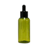 Flacon compte-gouttes PET 100 ml vert, très demandé, pour sérum cosmétique avec pipette, pour emballage d'huiles essentielles et de soins de la peau, personnalisable OEM
