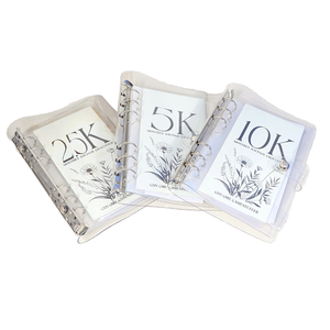 Carpeta de PVC de Hojas Sueltas para el Reto de Ahorro de Dinero de 2.5K, 5K, 10K, 12 Meses, con 12 Sobres de PP para Guardar Efectivo, Ideal para Regalo - Product Image 1