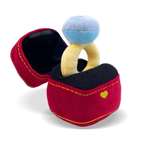 หมอนของเล่นรูปแหวนเพชรนุ่มสำหรับเด็กหมอนของเล่นรูปทรงกล่องรูปทรงตลกหมอนตุ๊กตาผ้ากำมะหยี่สำหรับเด็ก - Product Image 1