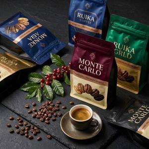 Sacs à café à fond plat refermables de qualité alimentaire avec logo personnalisé, imprimés sur mesure pour les grains torréfiés, emballage de 250 g, 500 g, 1 kg - Product Image 5