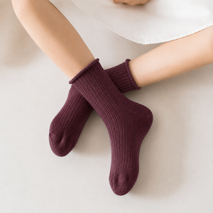 BOHOPANNA Chaussettes basiques pour enfants Rosewood Taille 7 8Y Coton extensible de qualité supérieure, doux, respirant, confortable, pour une performance quotidienne - Product Image 1
