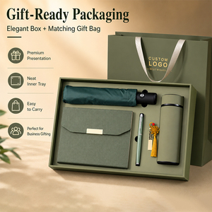 Set de Regalo Empresarial Personalizado con Empaque Premium, Termo, Paraguas, Bolígrafo, Memoria USB, Recuerdo de Empresa - Product Image 3