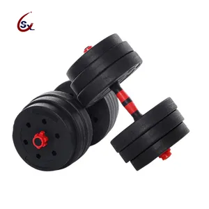 6 in 1 multifunction 10kg 12kg 30kg 50kg cement ajustable barbell to attach dumbbell set weight add on
