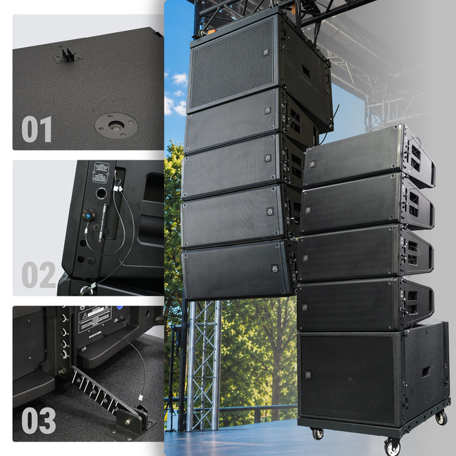 Accuracy Pro Audio CLA210A Active Line Array System PA System with Dual 10 Inch Line Array Speaker and 18 Inch Subwoofer