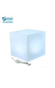 Modern LED Square Cube <strong>Table</strong> Lamp Battery Powered Remote Control RGB Color Changing Dimmable Glow <strong>Lights</strong> - Product Image 2