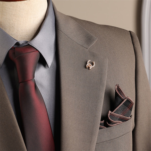 Costumes de <span class=keywords><strong>Mariage</strong></span> pour Hommes : Ensemble 2 Pièces Croisé avec Fermeture Éclair, Style Italien, Anti-Plis et Anti-Rétrécissement – Vente en Gros - Product Image 3